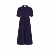 Robe longueur midi évasée uni TONINA Bleu La Petite Etoile