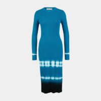 Robe mi longue fourreau maille coton Bleu Proenza Schouler