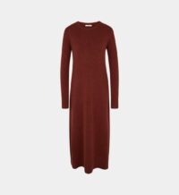 Robe pull longue droite cachemire femme Rouge Co