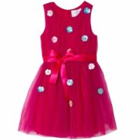 Robe sans manche en tulle Rouge Charabia