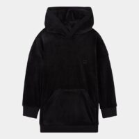 Robe sweat capuche velours Noir Designers Remix