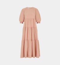 Robe trapèze longue à découpes Rose Co