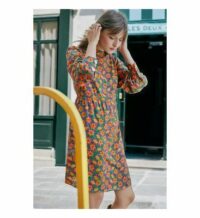 Robe victoire imprimé ESCALE A CAPRI Orange Soi Paris