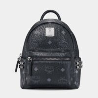 Sac à dos Stark Bebe Boo en Visetos à côtés cloutés Noir MCM