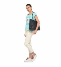 Sac à  main cuir pleine fleur femme - marine Bleu Roland Garros