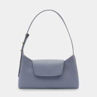 Sac baguette Enveloppe cuir Bleu Elleme