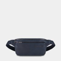 Sac banane en cuir Bleu Piquadro