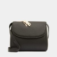 Sac besace Abag cuir grainé Noir Amélie Pichard