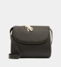 Sac besace Abag cuir grainé Noir Amélie Pichard