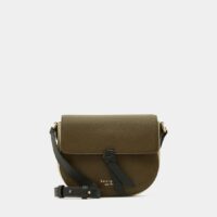 Sac besace Knott cuir grainé Vert Kate Spade New York