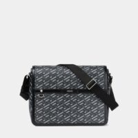 Sac besace La Greca Signature Messenger Noir Versace