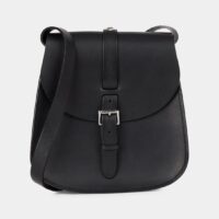 Sac besace Le Sab medium cuir Noir Herbert Frère Soeur