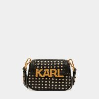 Sac besace Letter Woven ajouré Noir Karl Lagerfeld