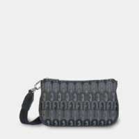 Sac besace Moon S en cuir Noir Furla