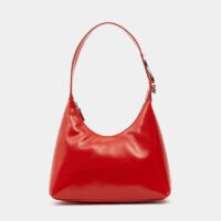 Sac besace Scotty cuir vernis Rouge Staud