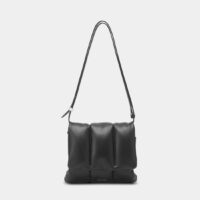 Sac besace Settee matelassé cuir signature Noir Danse Lente