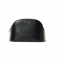 Sac besace Small Dome Crossbody en cuir Noir Kate Spade New York