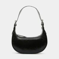 Sac besace Soho cuir craquelé Noir By Far