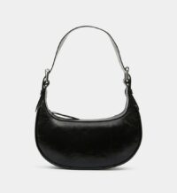 Sac besace Soho cuir craquelé Noir By Far