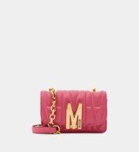 Sac besace mini padded cuir Rose Moschino Couture