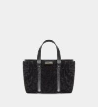 Sac cabas Barbes East-West petit modèle en peau lainée Noir Balenciaga