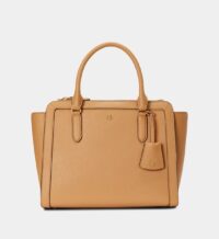 Sac cabas Brooke 27 en cuir Beige Lauren Ralph Lauren