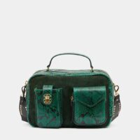 Sac cabas Cesar cuir python Vert Claris Virot