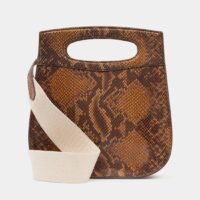 Sac cabas Chéri cuir façon python Marron Soeur