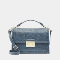 Sac cabas Joyau-Bryan griffe effet croco Bleu Mac Douglas