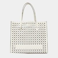 Sac cabas K/Skuare ajouré réversible et pochette tissu amovible Blanc Karl Lagerfeld