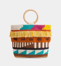 Sac cabas Kaoma en coton Multicolore Wild