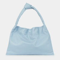 Sac cabas La Fazzoletto cuir nappa Bleu TL 180