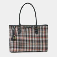 Sac cabas Laurene Fantasia toile tartan Beige Mac Douglas