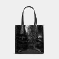 Sac cabas Reptcon effet croco Noir Ted Baker