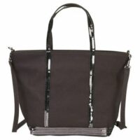 Sac cabas S toile et paillettes Gris Vanessa Bruno