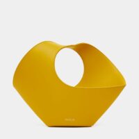 Sac cabas ovale design Mini Jupiter cuir Jaune Neous