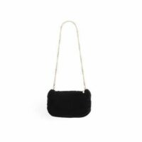 Sac fausse fourrure ORSO Noir Wild