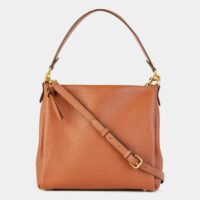 Sac hobo Hobo Shay cuir grainé Marron Coach