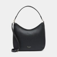 Sac hobo Roulette cuir galets Noir Kate Spade New York