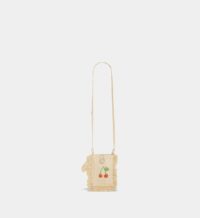 Sac pochette Amourette en raphia Beige Bonpoint