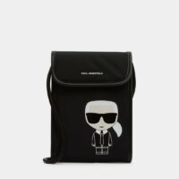 Sac pochette pour Iphone et cartes emoji Noir Karl Lagerfeld