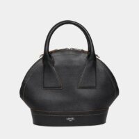 Sac porté main Macaron en cuir Noir Lancel