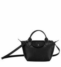 Sac porté main XS Le Pliage Cuir Noir Longchamp