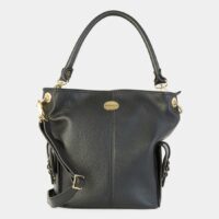 Sac seau Mégalo Procida cuir grainé Noir Mac Douglas