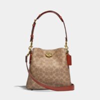 Sac seau Willow Bucket Signature Beige Coach