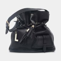 Sac seau en cuir grainé Premier Flirt Noir Lancel