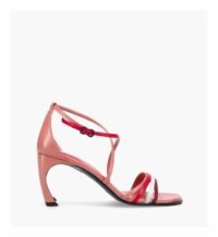 Sandale à brides croisées en cuir CAMBRE 70 Rose Free Lance