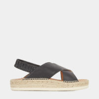 Sandales espadrilles Candy cuir Noir Kanna