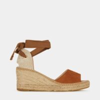 Sandales espadrilles compensées Ania suède Beige Kanna