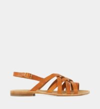 Sandales plates Baba Elba cuir Beige Anthology Paris